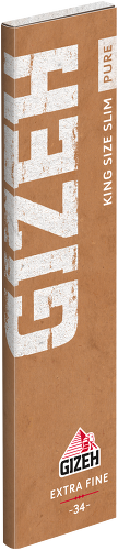Gizeh Pure King Size Slim – 33 Blättchen – 25er Box aus Bio-Hanf