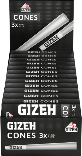 Gizeh Black Cones + Tip – 24 × 3er Box (72 Cones)