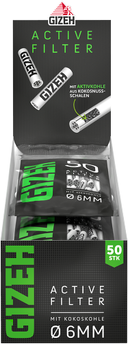 Gizeh Black Aktivkohlefilter 6mm - 500 Stück Sparpack - Gizeh Filter