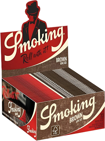 Papier à cigarettes Smoking Brown King Size - 50 carnets