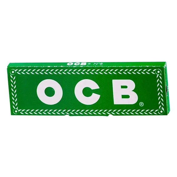 Heftchen OCB Grün N°8 Regular Blättchen (50 Blatt) mit Cut Corners