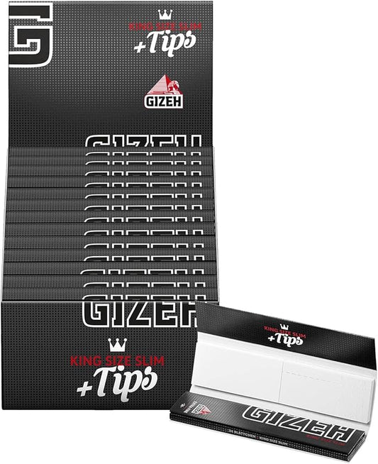 Gizeh Black King Size Slim + Tips Packung