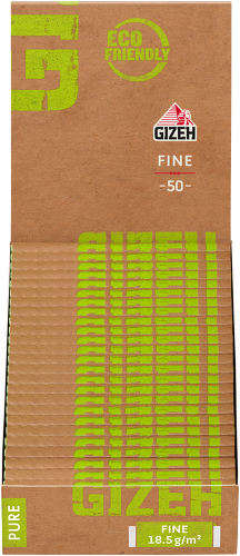 Gizeh Pure Fine – 2 x 25er Box mit je 50 Blättchen – Ungebleichtes Hanfpapier
