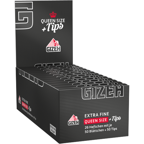 Feuilles à rouler Gizeh Black Queen Size + filtres (26 paquets de 50) - Miakauf Top Price
