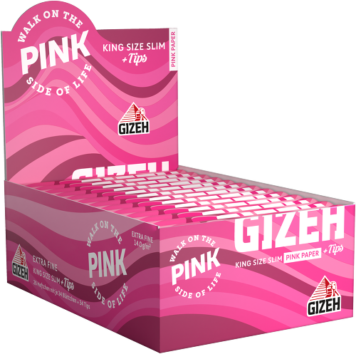 Papiers à lettre Gizeh Pink King Size Slim + pointes - Boîte de 26 pièces, pas cher en ligne
