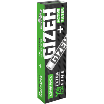 Pack combiné Gizeh Noir – King Size Slim 34 feuilles + 16 filtres – Prix avantageux