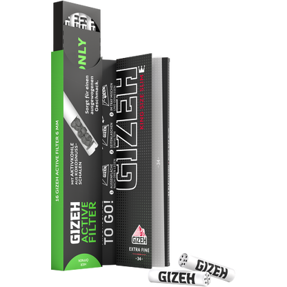 Pack combiné Gizeh Noir – King Size Slim 34 feuilles + 16 filtres – Prix avantageux