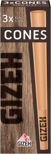 Gizeh Brown Cones + Tip – 24 × 3er Box (72 Cones)