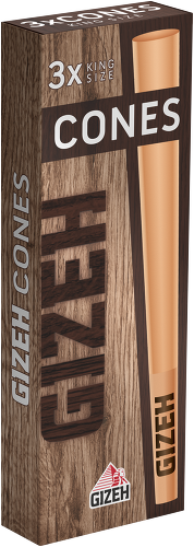 Gizeh Brown Cones + Tip – 24 × 3er Box (72 Cones)