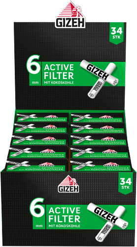 Gizeh Black Aktivkohlefilter 6mm - 340 Stück Sparpack - Gizeh Filter