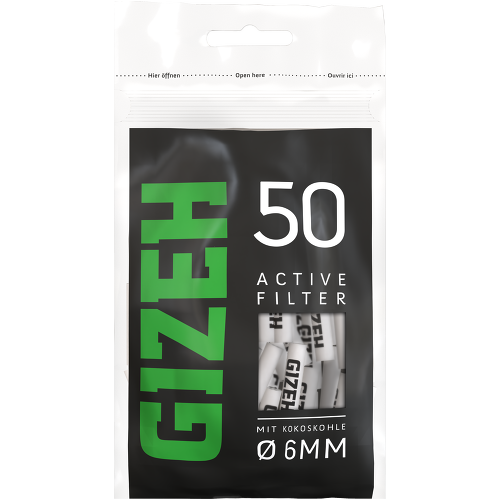Gizeh Black Aktivkohlefilter 6mm - 500 Stück Sparpack - Gizeh Filter