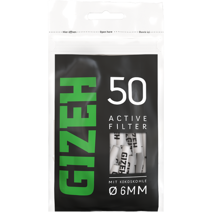Gizeh Black Aktivkohlefilter 6mm - 500 Stück Sparpack - Gizeh Filter
