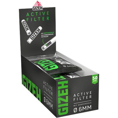 Gizeh Black Aktivkohlefilter 6mm 500 Stück Sparpack