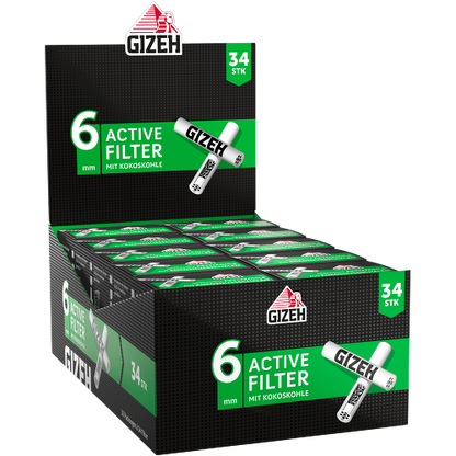 Gizeh Black Aktivkohlefilter 6mm 340 Stück Sparpack
