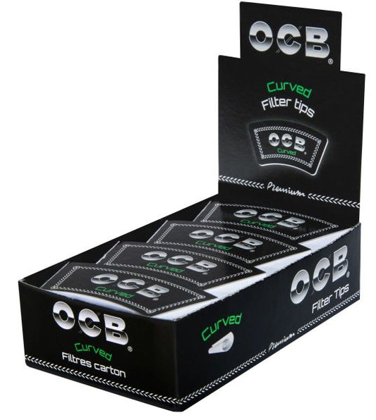 OCB Curved Filter Tips – 20 Heftchen à 32 Stück – Gebogene Filter für konische Zigaretten