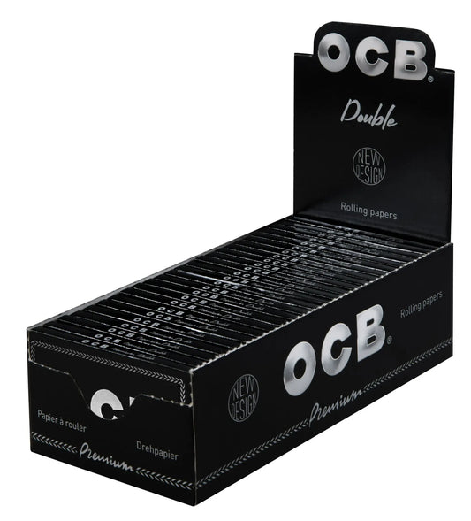 OCB Premium Schwarz No.4 Zigarettenpapier – 25 Heftchen à 100 Blatt – 36 × 69 mm