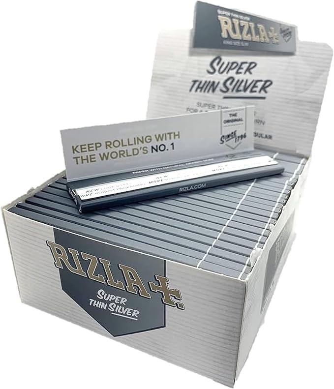 Papiers Rizla Silver King Size Slim (boîte de 50 carnets) - Papiers ultra-fins