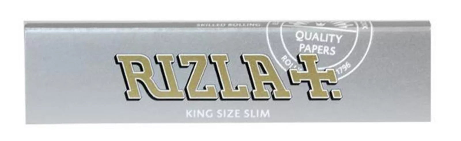  10 Heftchen Packung Rizla Silber King Size Slim Blättchen