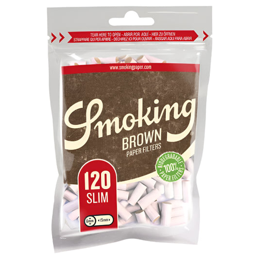 Smoking Brown Filter 6mm Slim Bio Zigarettenfilter Packung